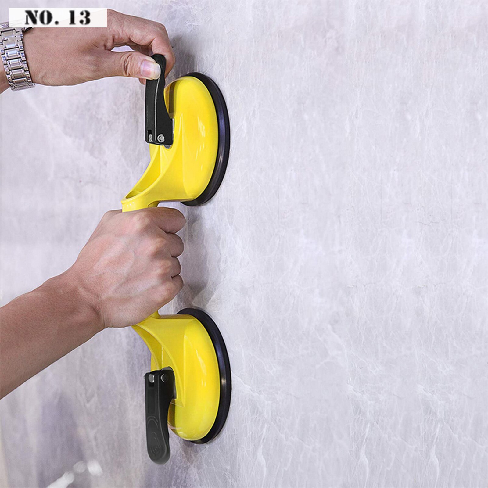 2Pcs Glas Zuignappen-Zware Ijzeren Puller/Lifter/Grijper Dubbele Vacuüm Handvat Plaat-Voor lifting Glas/Floor Kloof Fixer