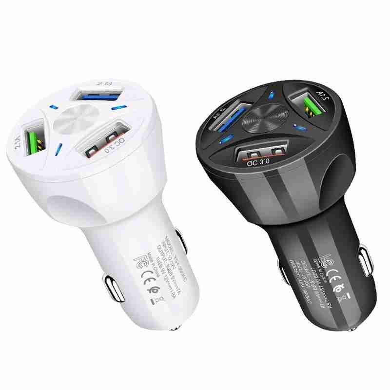 Universele 3 Poorten Usb Car Charger Met Led Display Sigaret Opladen Multifunctionele Charger Aansteker Auto Mobilephone Adapter H4Y6
