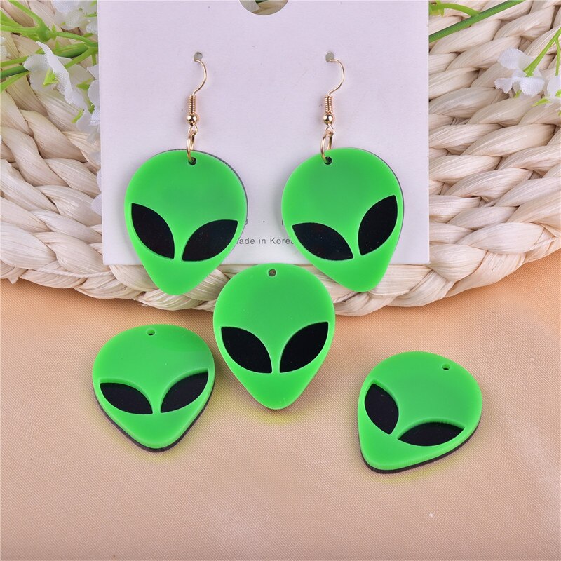 10pcs/pack Alien Arcylic Charms Earring Bracelet DIY Jewelry Making