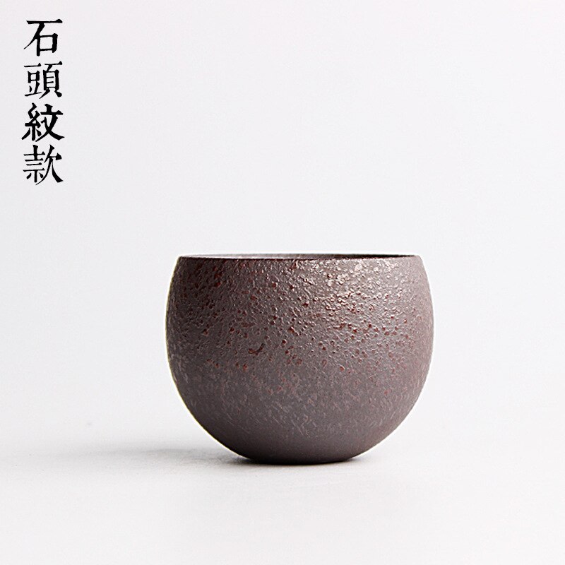 Japanse Stijl Drinkware Oude Oven Grof Aardewerk Thee Cup Keramische Cup Kung Fu Thee Pu'er Theekopje 90 ml Aardewerk Thee ceremonie: C