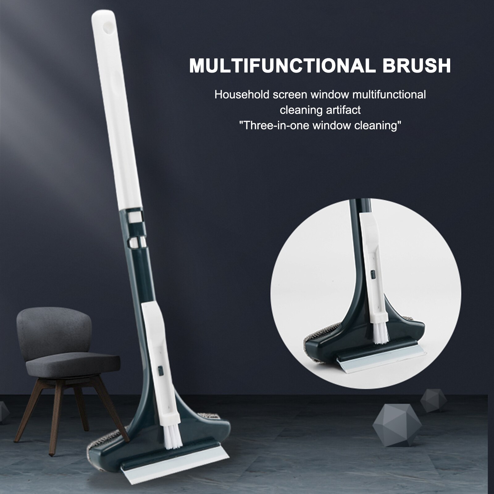 With Grooves Cleaning Brush Carpet Sofa Home Care PP Multi-Function No Dead Ends Multi-color Double Sided Dust Broom