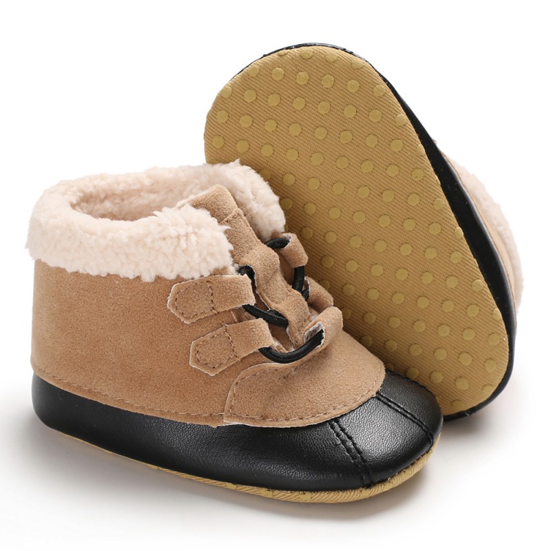 Winter Weichen Plüsch Baby Booties Anti Slip Schnee Super Warm Nette Casual Atmungs Komfortable Weiche Warme Stiefel 0-18 monate