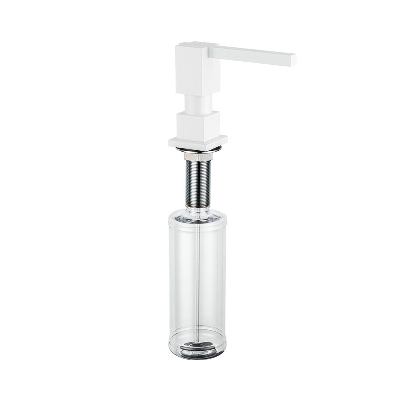 GAPPO Liquid Soap Dispenser Brass Deck Mounted Kitchen Soap Dispensers Square Counter top Dispenser: G404-8