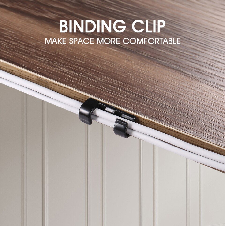 2/ 20 Wire Cable Management Organizer Desktop &amp; Workstation Cord Clips Management Holder Data Telephone Line Cable Winder Sleeve