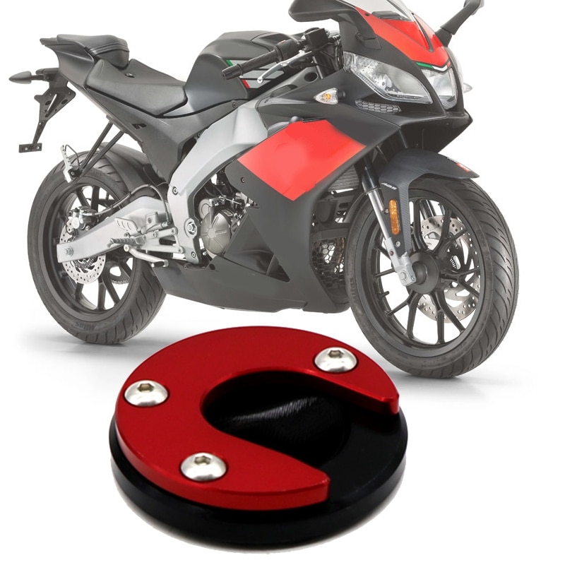 Motorfiets Side Stand Vergroter Plaat Kickstand Vergroten Extension Pad Ondersteuning Plaat Voor Aprilia GPR150/GPR125 APR150/APR125: Default Title