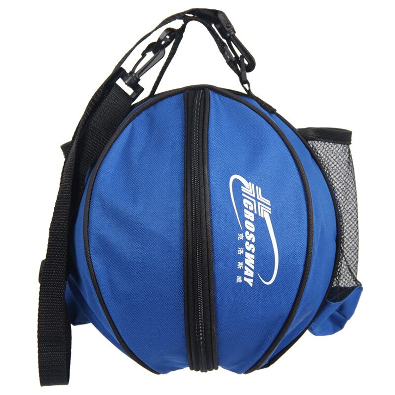 Borsa sportiva universale pallone da basket calcio pallavolo treno zaino borsa forma rotonda tracolla regolabile zaini: blue