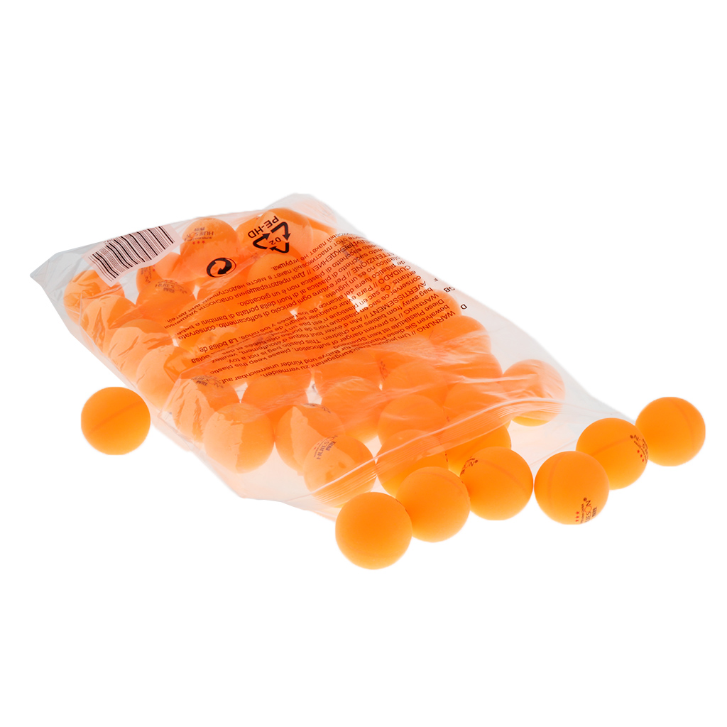 50 stycken 3 stjärniga 40mm celluloid bordtennisbollar avancerade pingisbollar träningsträning 2 färgalternativ för inomhussporter: Orange