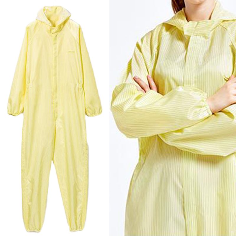 Antistatische overalls schone kleding wasbare capuchon cleanroomkleding stofdichte verfwerkkleding unisex beschermende overalls