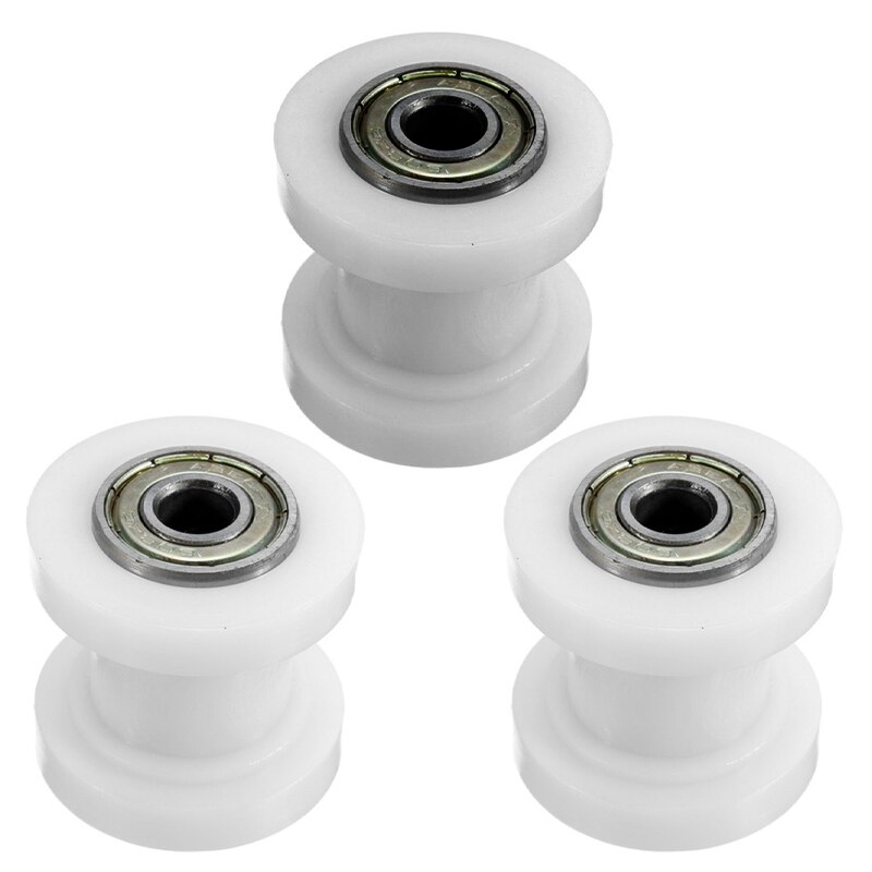 3X Off-Road Motorcycle Retrofit Chain Guide Sprocket Chain Tensioner Rolling Wheel for the XR CRF KLX110 (White): Default Title