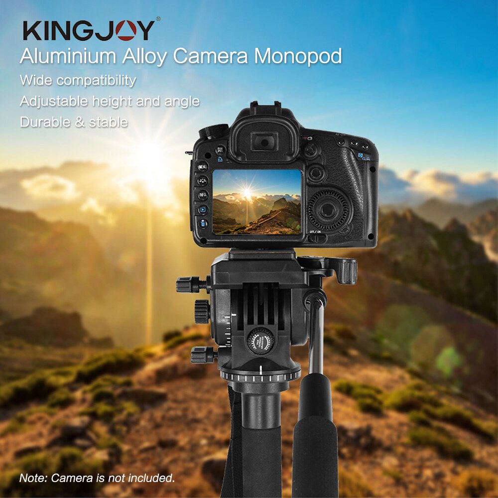 KINGJOY Aluminium Camera Monopod Unipod met Vloeis... Grandado