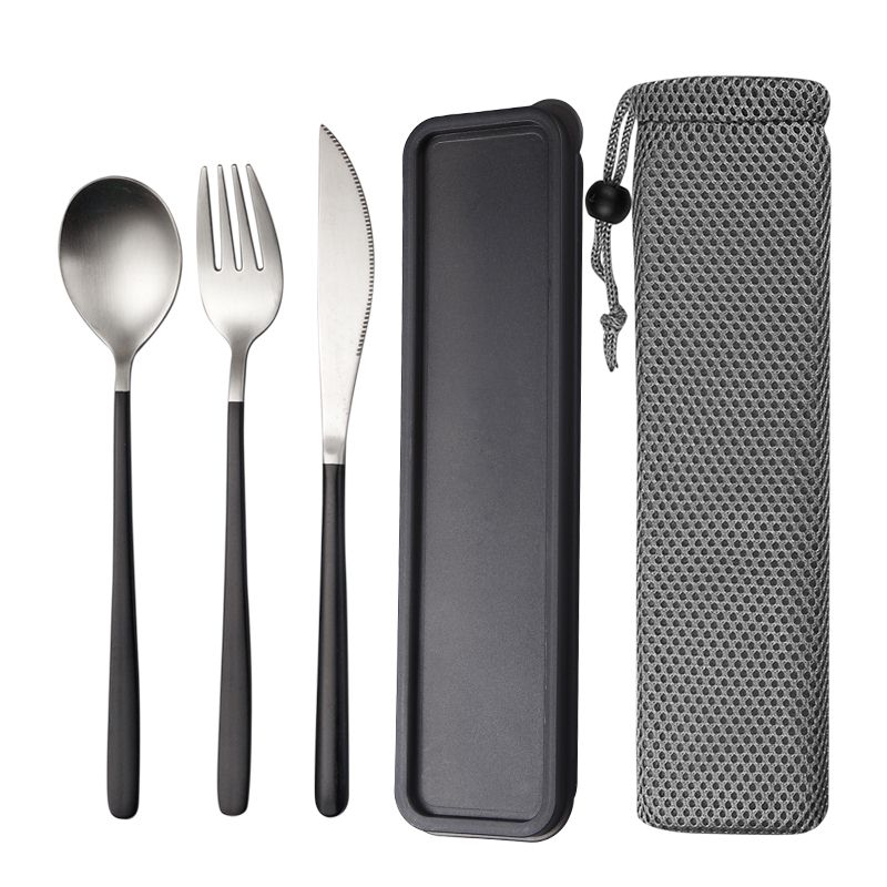 JueQi service de vaisselle coréenne | Couverts de table S cuillère fourchette 18/8 acier inoxydable, service de vaisselle en or occidental: K