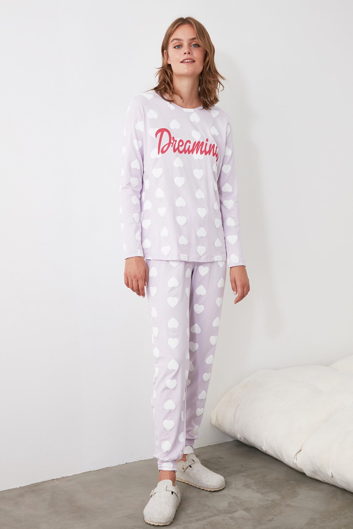 Trendyol Tagline Knitted Pajamas Set THMAW21PT0296