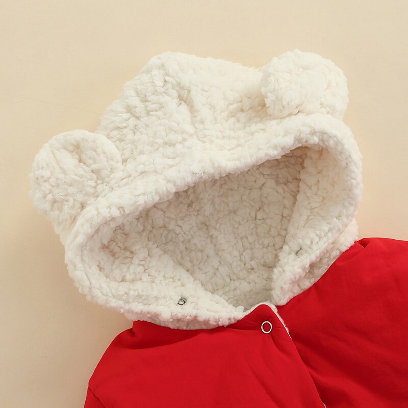 Inverno crianças meninas meninos engrossar jaquetas criança algodão pequeno urso decorar com capuz outerwear infantil crianças casacos roupas