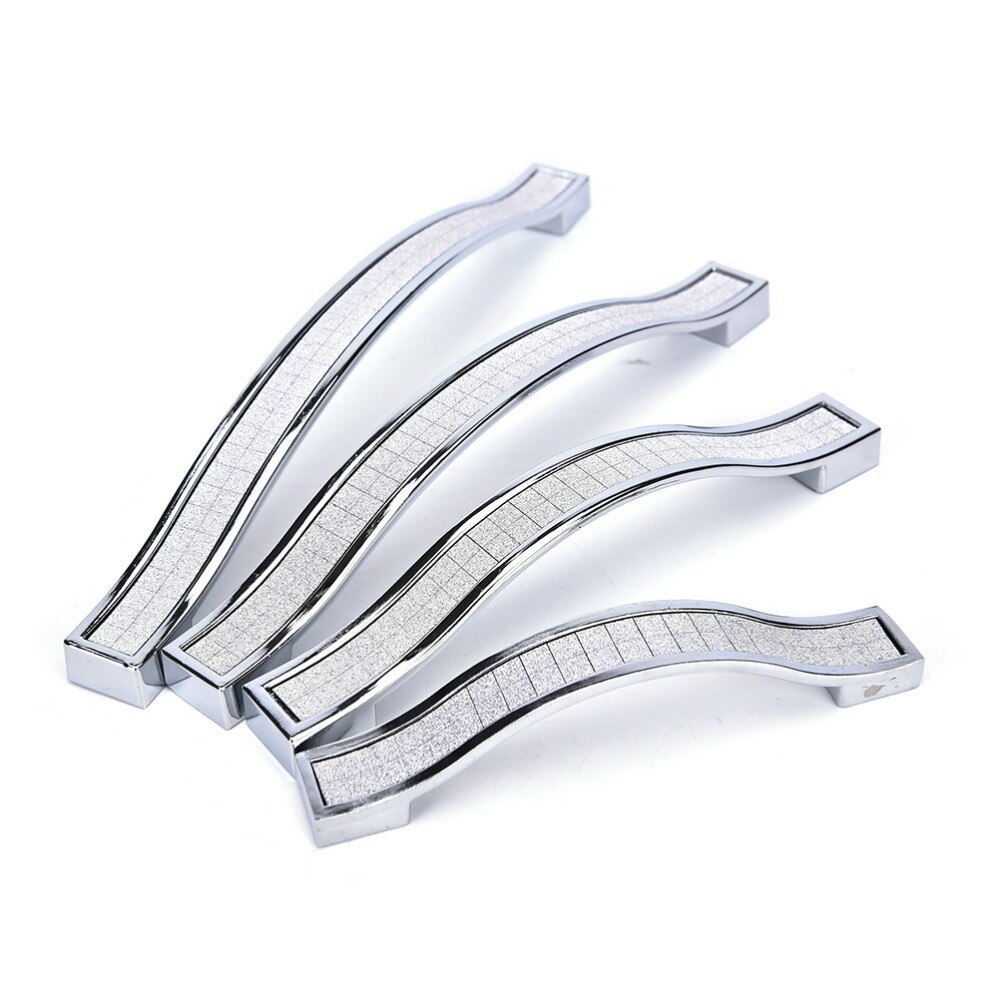 1PC Zinc alloy Drawer Handle Hole Stainless Steel Boss Bar Cupboard Kitchen Cabinet Door Knob Pull 4 Sizes