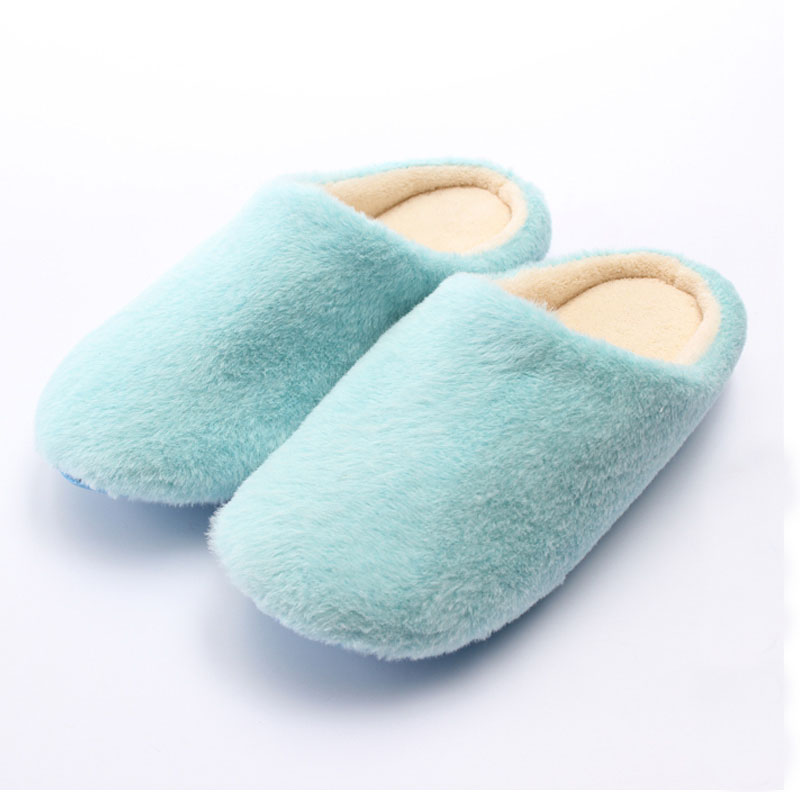 Vinter tøfler for kvinner plysj tøfler ensfarget varme hjem innendørs sko elskere gulv myke tøfler mann sko pantuflas
