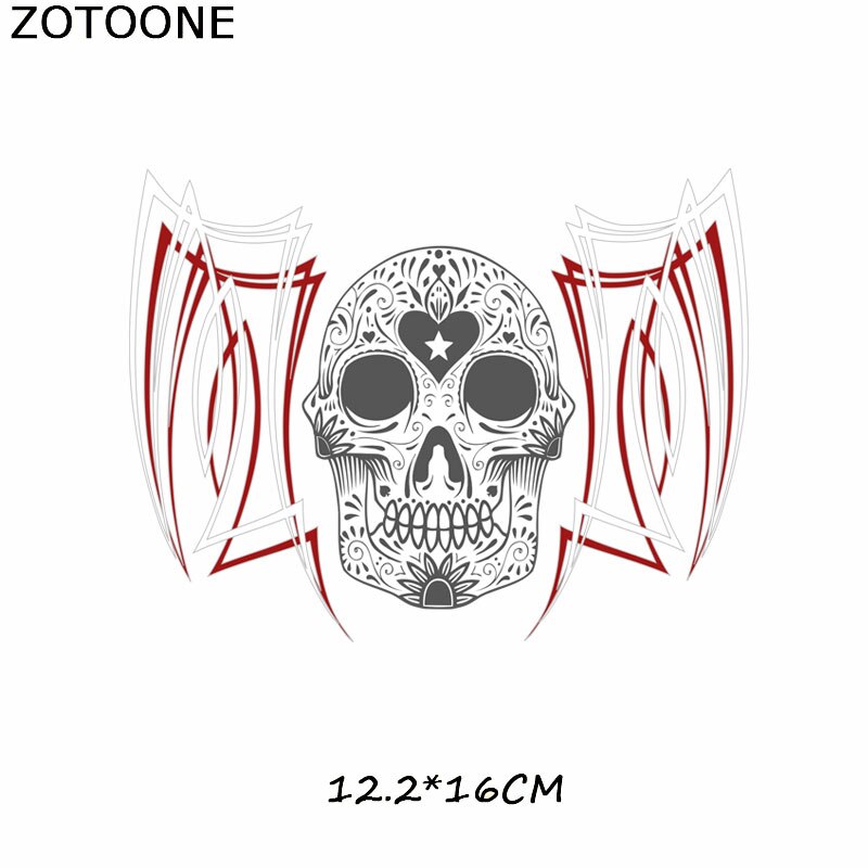 Zotoone Eenvoudige Schedel Tijger Ijzer Op Patches Voor Kleding Dreamcatcher Heat Transfers Voor T-shirts Stickers Toepassingen Als E: ZT0572