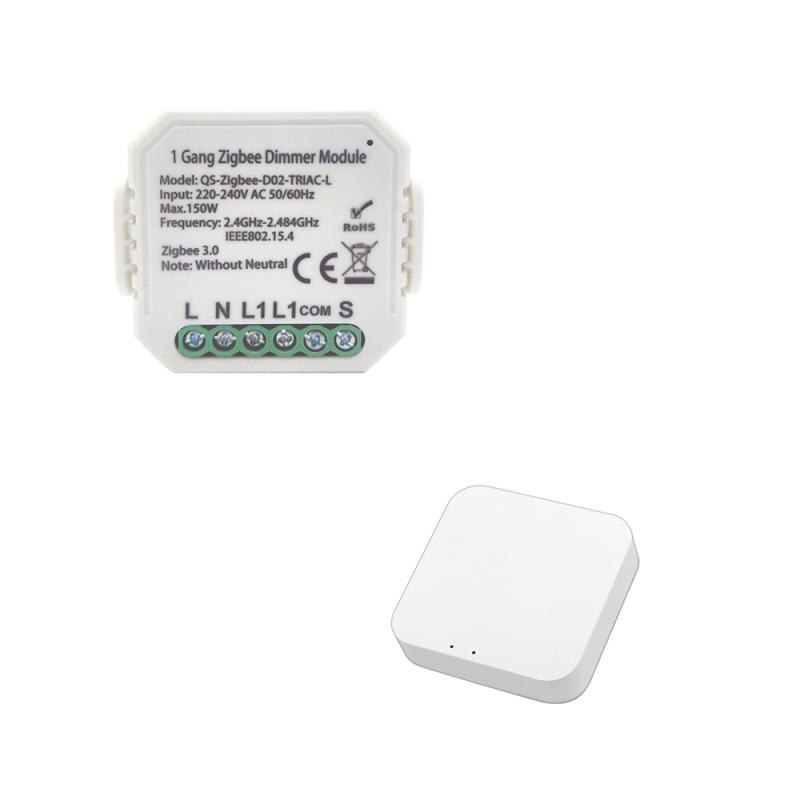 1 Tuya inteligente Dimmer interruptor relé Wifi de automatización de casa inteligente modulo de interruptor de atenuador de Control remoto Compatible con Alexa de Google: Tape4