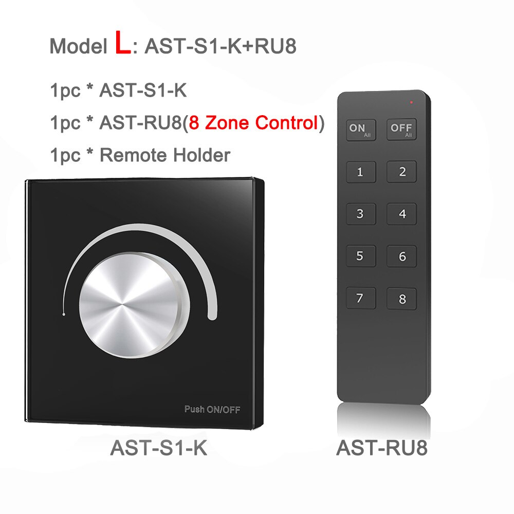LED Dimmer Switch 220V 230V 110V AC Rotary Dimmable Wireless RF 2.4G Remote Smart Wifi Triac Dimmer for LED Lamp Bulb Light S1-K: Model L