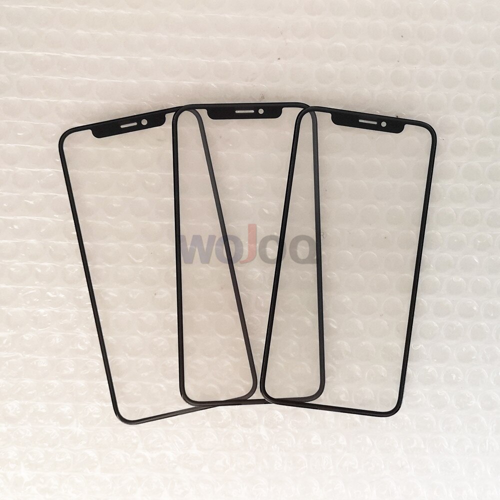 Vidro da tela de toque + oca para iphone x xs max painel de toque frontal display lcd exterior lente vidro capa reparo do telefone substituir peças