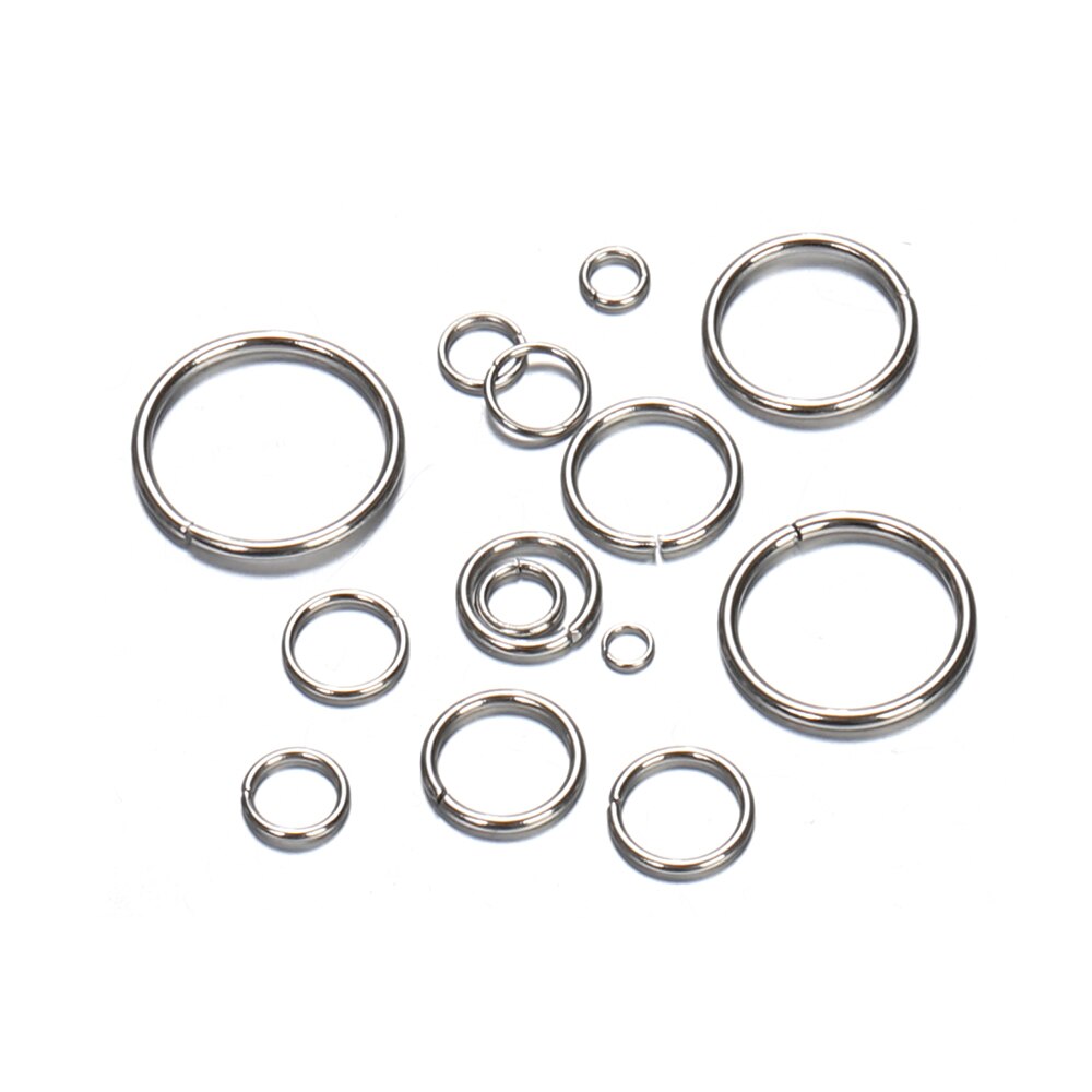 200 sztuk/partia 3 4 5 6 7 8 10mm pierścień ze stali nierdzewnej Jump i pierścień dzielony otwórz pojedyncze pętli połącz pierścień do tworzenia biżuterii...