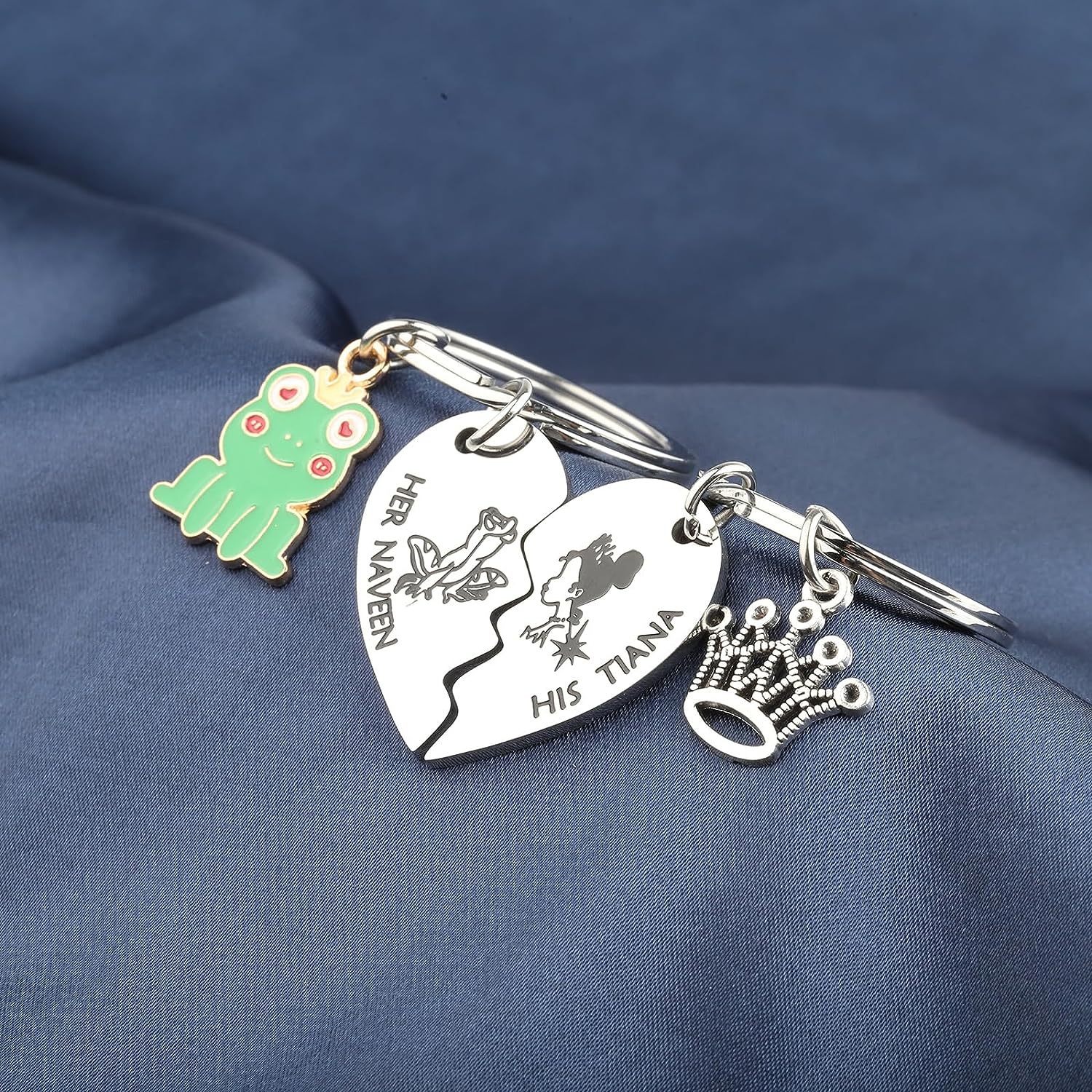1 paar kikker en prinses sleutelhanger zoete sleutelhangers DIY sieraden