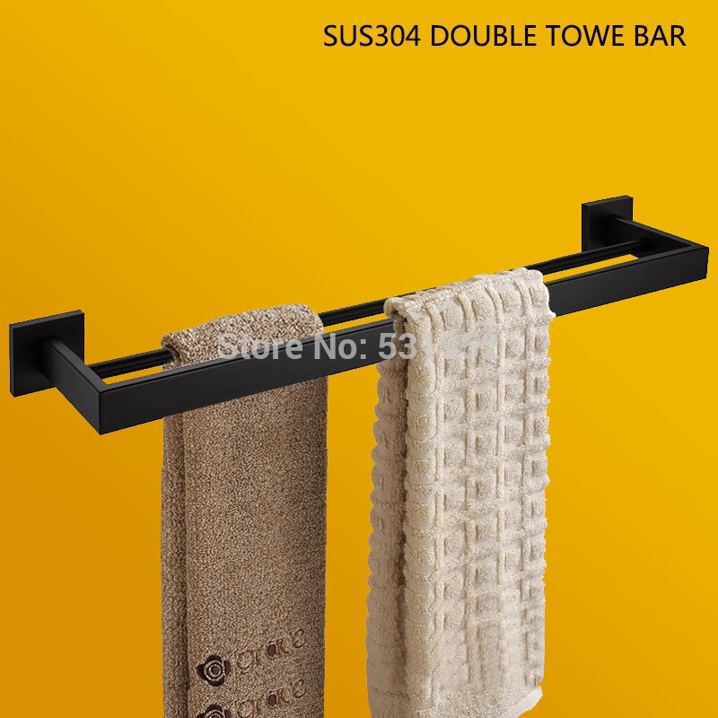 Black Matte Bathroom Accessories Tissue Paper Holder Towel Rail Rack Toilet Brush Holder Toothbrush Holder Toilet Brush Holder