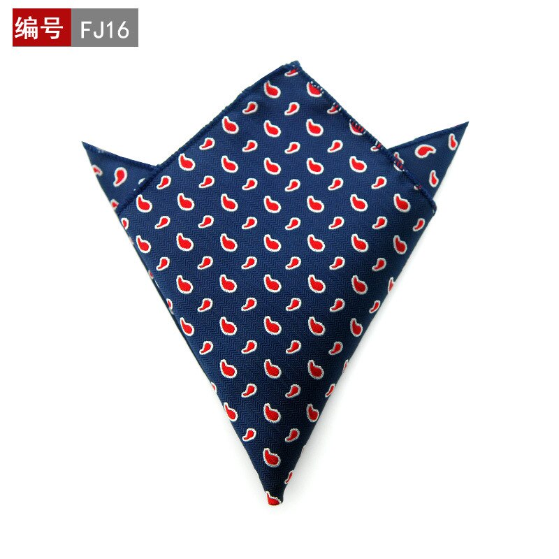 25*25cm polyester lommetørkle herre business dress floral lomme firkantet hankies klassisk rutete lomme håndkle: 14