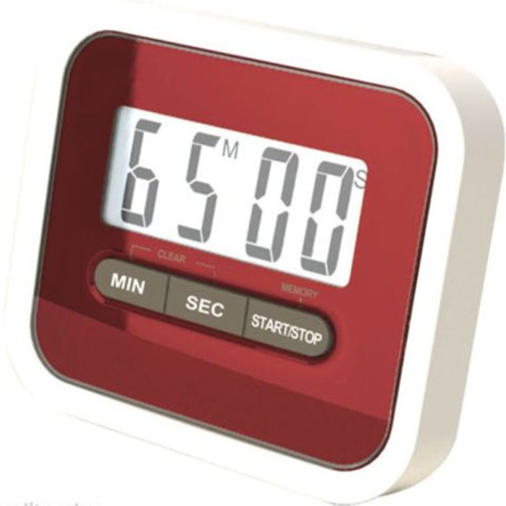 1PC Practical Use Digital Large LCD Display Home Kitchen Timer Electronic Kitchen Cooking Timer Stopwatch Red Black