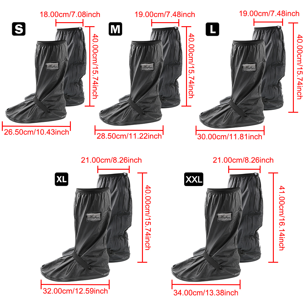 Couvre-chaussures de pluie réutilisables pour moto, Scooter, Dirt Bike, couvre-bottes antidérapants, unisexe, protecteurs de chaussures de vélo pour jours de pluie et de neige