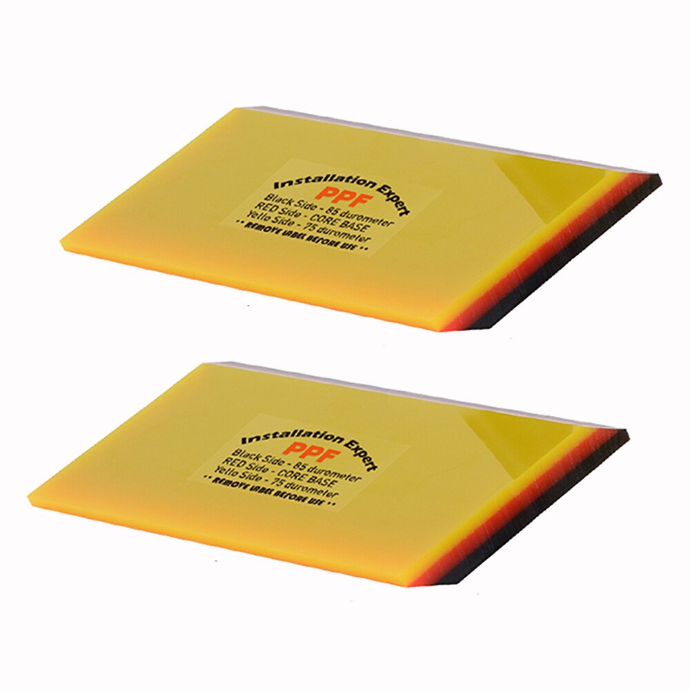 Foshio 2/5Pcs Zachte Ppf Wrapping Squeegee Carbon Vinyl Wrap Auto Film Plakken Tool 2in1 Schraper Venster verven Auto Cleaning: 2pcs 4inch