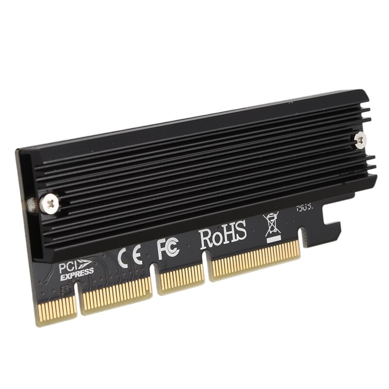 M .2 nvme ssd ngff til pcie 3.0 x16 adapter m nøgleinterfacekort + køleplade support pci express 3.0 x4 2230-2280 størrelse m .2 fuld hastighed