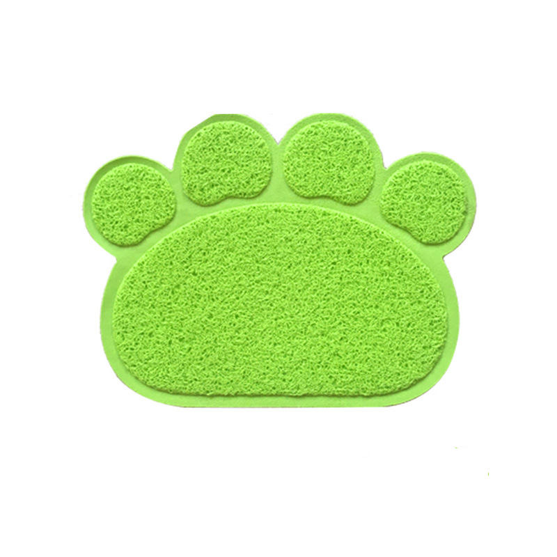 PVC Paw Print Pad Dog Cat Litter Mat Waterproof Kitten Feeder for Home Pet Cat Supplies Cat Litter Trapper Easy Cleaning Mat