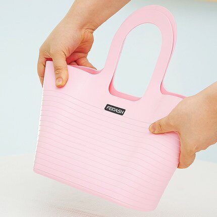 Wash basket, portable shower basket, bathroom toiletries storage basket, Korean cute bath basket