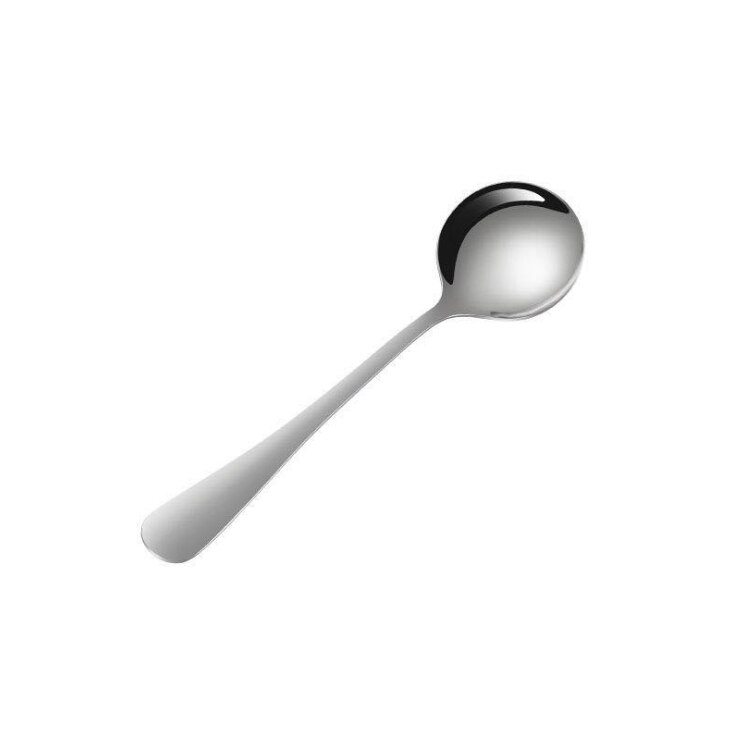 Stainless Steel Spoon Round Head Spoon Japanese Korean Coffee Spoon Household Cake Dessert Spoon: primary color