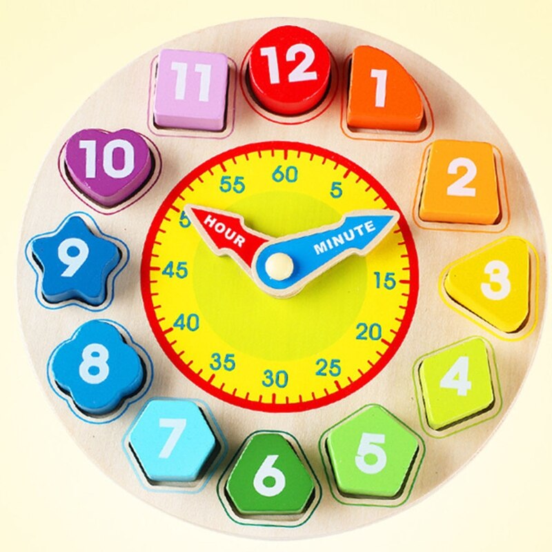 Le lancette mobili delle ore e dei minuti modellano i puntelli educativi dell&#39;orologio per bambini