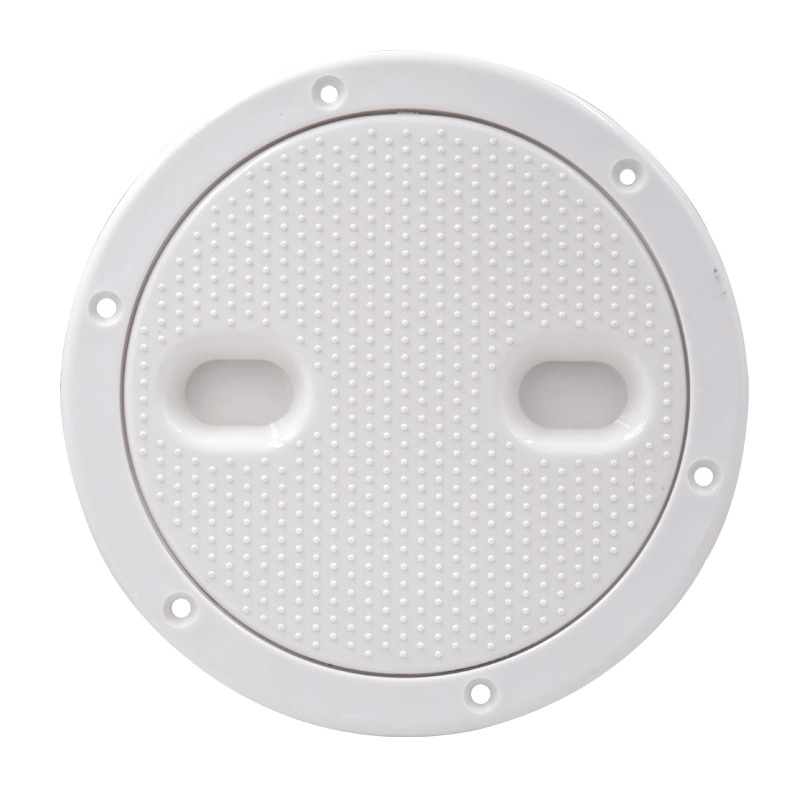 Plastic Marine Boat RV White Round 6" Access Hatch Cover Screw Out Deck Inspection Plate