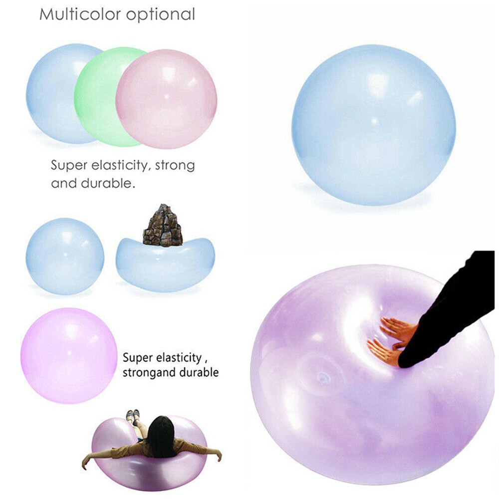 Boule à bulles gonflable Durable, balle amusante et résistante aux déchirures, Super bulle d&#39;extérieur