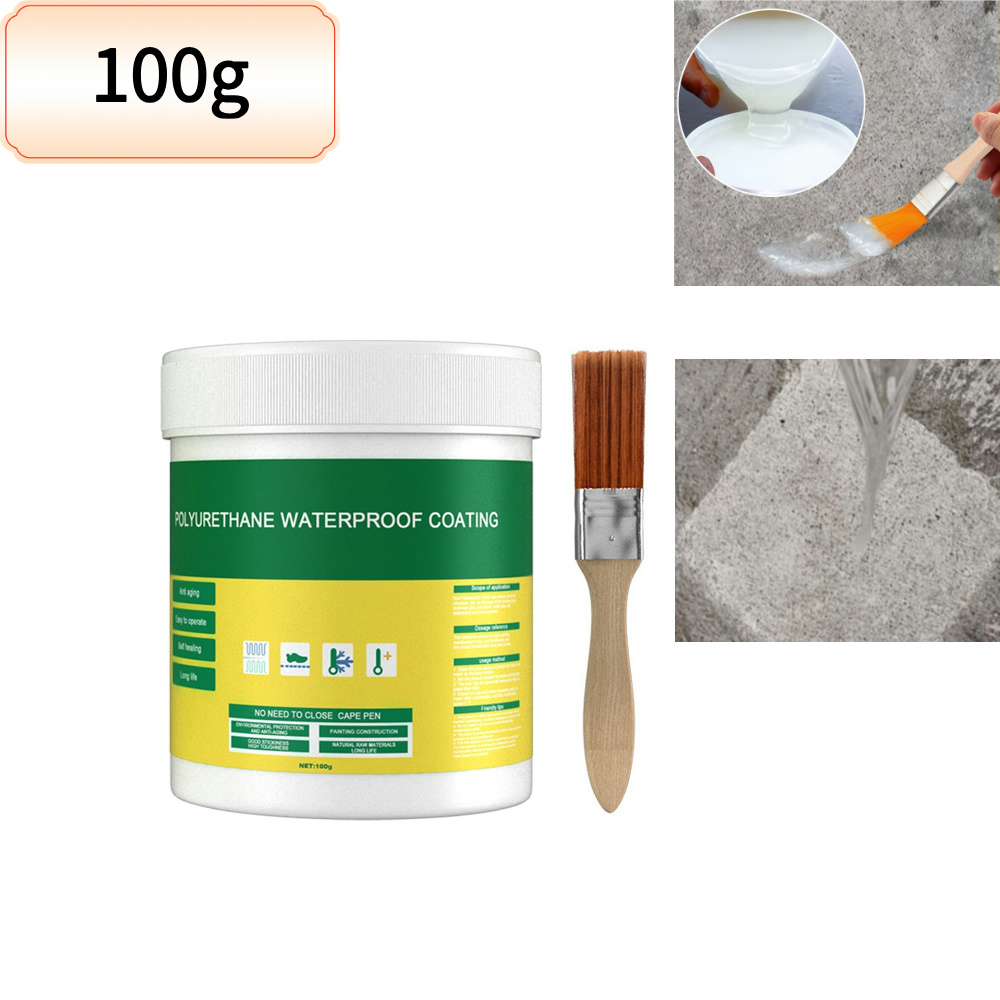 30-1200g Waterproof Coating Sealant Agent Transparent Invisible Paste Glue With Brush Adhesive Repair Roof Waterproof Sealant: Dark Grey