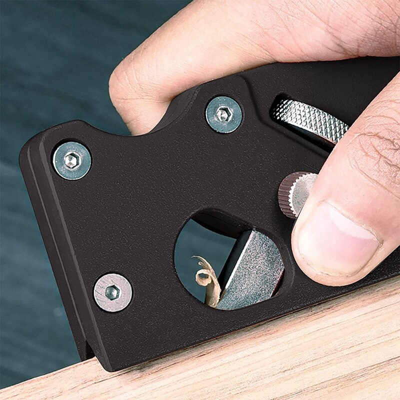 Chamfer Plane With 3 Cutter Heads,Woodworking Hand Planer For Quick Edge Planing And Radian Corner Plane Trimming.