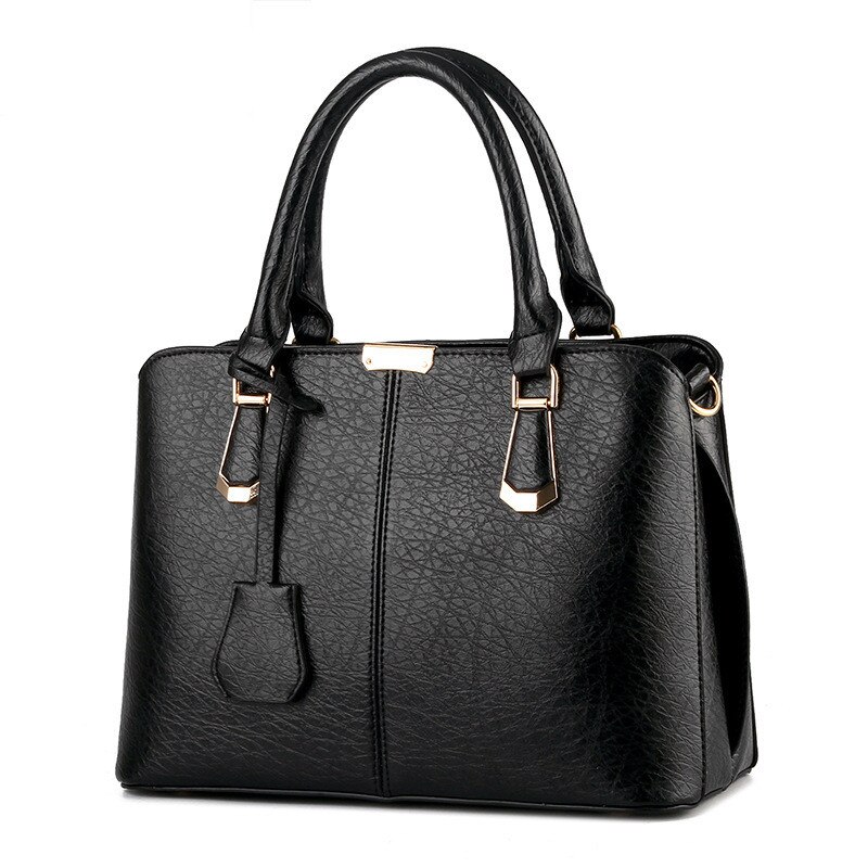 Kvinder messenger tasker luksus håndtasker casual tote berømte kvinder tasker top-håndtag indvendig slot lomme sort: Sort
