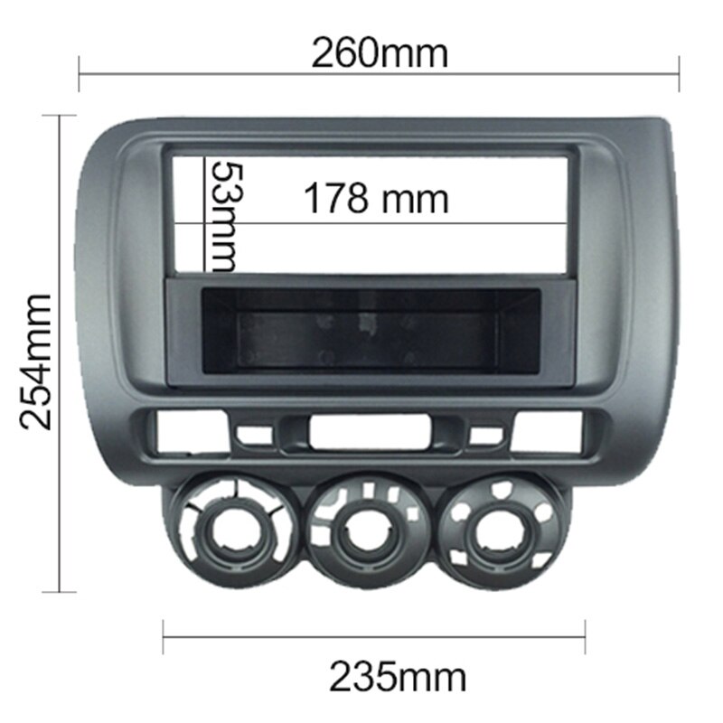 Radio Fascia for Honda Jazz City One Din Dvd Stereo Cd Panel Mount Installation Trim Kit Frame Bezel