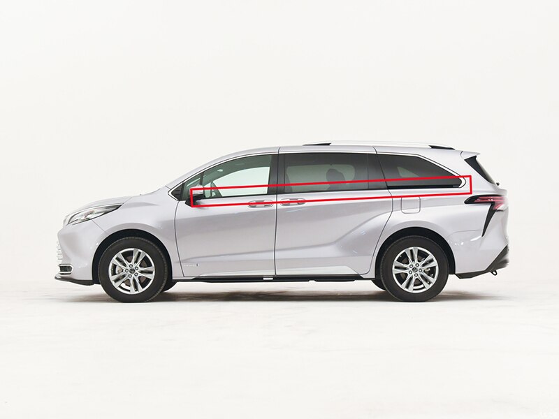 For TOYOTA Sienna (XL40) 2022 Car Accessories Stainless Steel Window Garnish Window Strip Trim