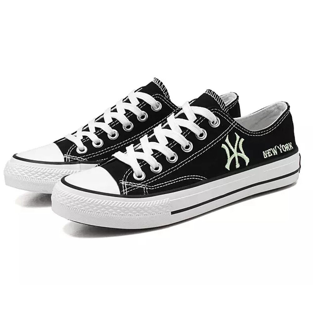 Klassieke Canvas Vulcaniseer Skateboarden Schoenen Flats Man Lace-Up Schoenen Lente Herfst Leisure Chaussure Stijl: Black Green / 39