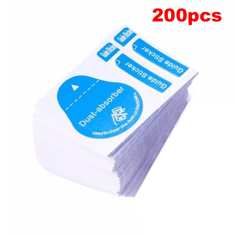 Protector de pantalla para tableta y teléfono móvil, guía de absorción de polvo, pegatina de despolvo, lote de 200X: Default Title