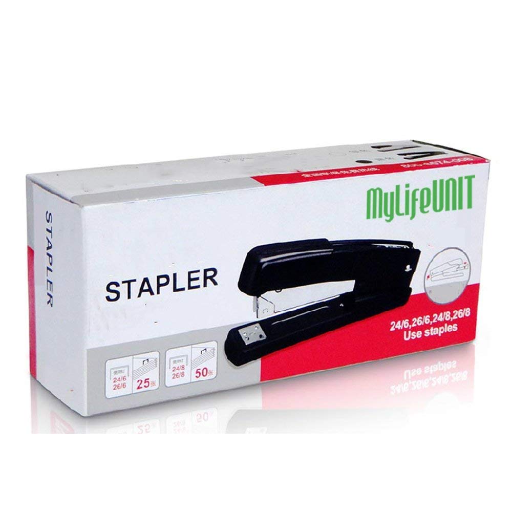 MyLifeUNIT Desktop Stapler 50 Sheets Paper Metal Safe Heavy Duty Stapler For Office School Supply