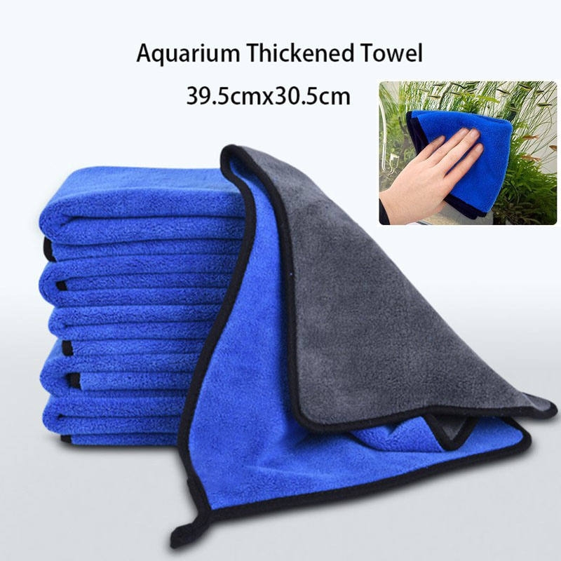 Paño de limpieza para acuario, toalla de herramienta de limpieza de súper fibra, absorbente fuerte, toalla de vidrio para acuario, 1 Uds.
