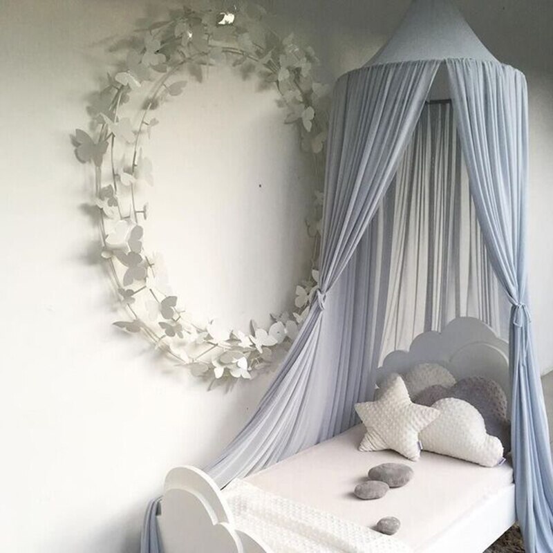 Opknoping Baby Beddengoed Koepel Versleutelde Mesh Klamboe Bedcover Gordijn Beddengoed Ronde Tent Fly Insect Bescherming Klamboe