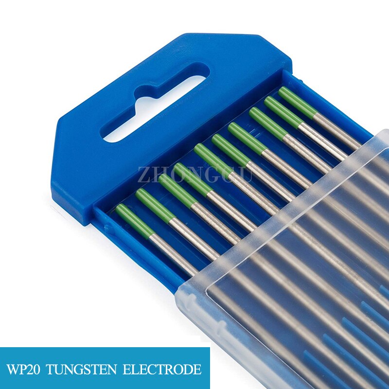 10 stk wolframelektroder til tig-sveising 1.6mm 1/16 ''  wc20 wl15 wl20 wp20 wt20 wz8