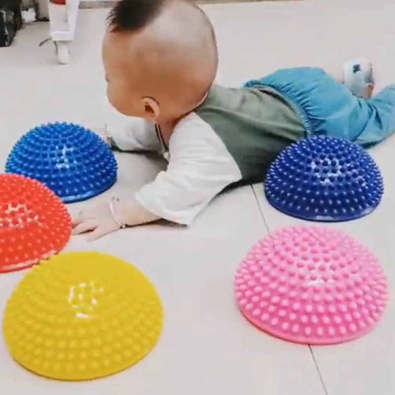 Emisfero per bambini accessori per sport tutto'aria aperta pietre passo-passo massaggio appuntito palla per equilibrio yoga mezza palla sfera per integrazione sensoriale