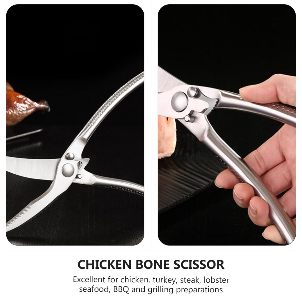 1pc Kitchen Stainless Steel Poultry Shear Chicken Bone Scissor Kitchen Gadget